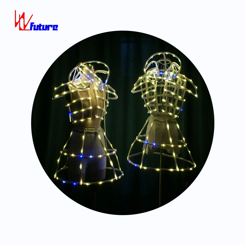  Smart 3D LED light up cage corset