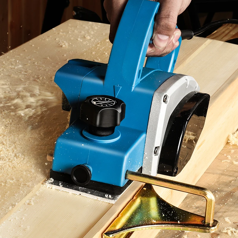 LUXTER ELuxter Electric planer with planing width 82mm and adjustable different planing depth 0-1mm for smooth surface of wood