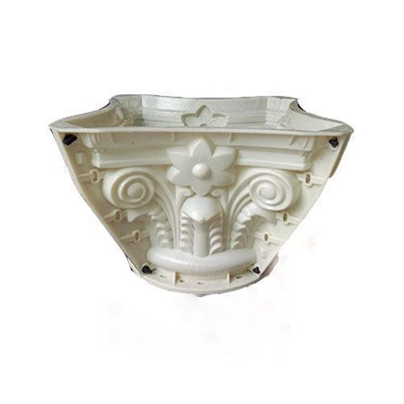 20-50cm Diameter Plastic Roman Column Head and Foot Decoration Mold Villa Round Cement Roman Pillar Head Foot Molds