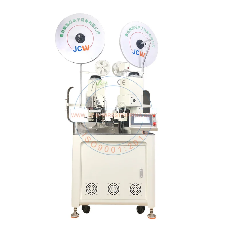 JCW-CST02 Fully automatic wire cutting and crimping  cable stripping  two sides terminal pressing USB machine