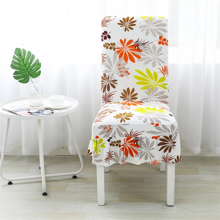 Wholesale printed stretch spandex dining room chair covers spandex