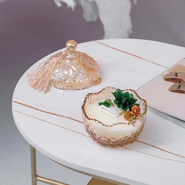 Home Decoration Custom Soy Wax Glass Jar Scented Candle for home