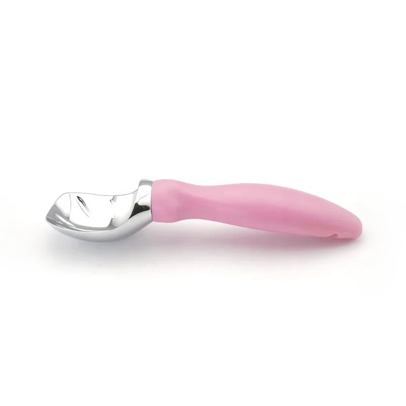 Wholesale zinc alloy ice-cream scoop pink ice cream spoon with PP handle