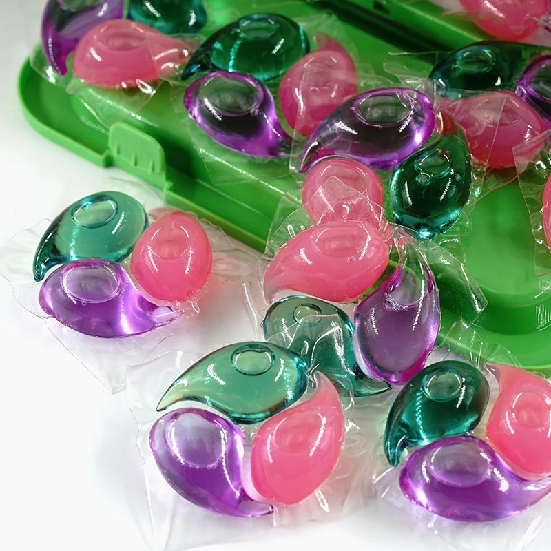 Home laundry detergent pod gel water soluble film deep cleaning power factory price delightful fragrance high quality enzymes
