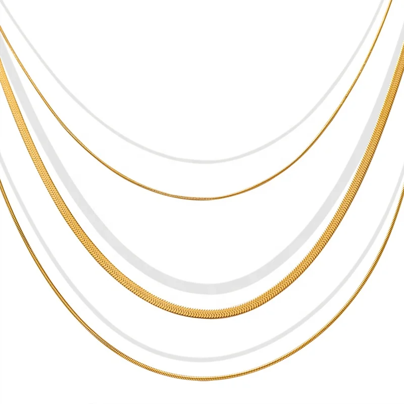 Fashion cold ins style design razor blade clavicle chain versatile light luxury three-layer stacked necklace for women wholesale