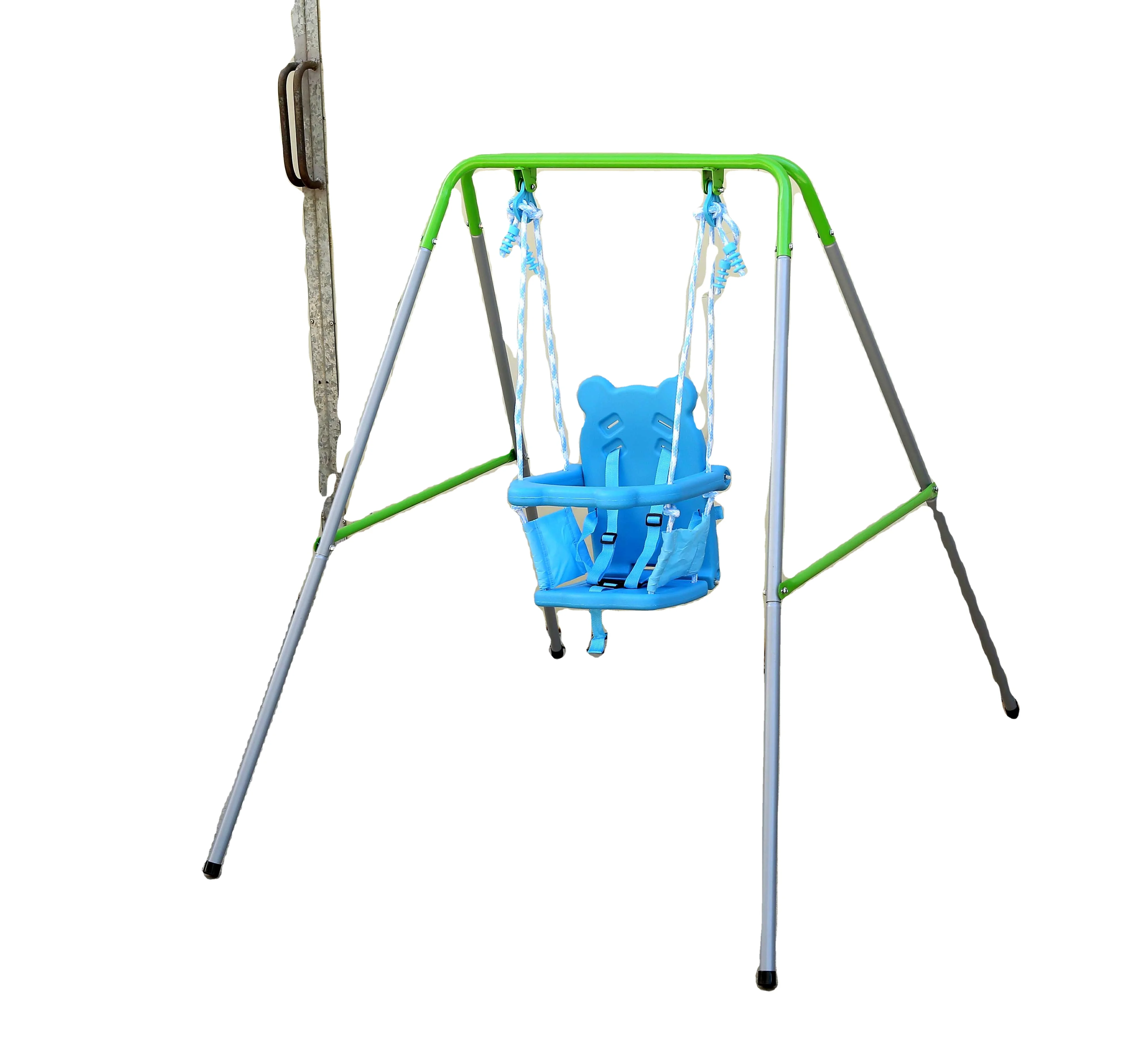 IUNNDS Baby swing chair play metal Folding baby doll swing set with stand for Playground Equipment