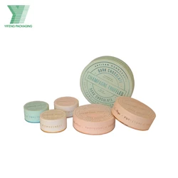 2020 Bulk nude color printing food grade chocolate box paper cylinder packaging small dark chocolate round packaging boxes