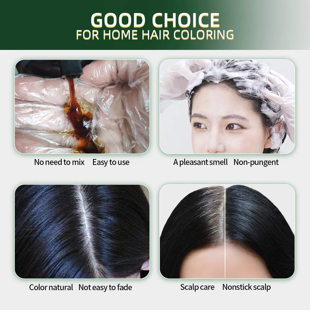 Hair color organic herbal natural permanent plant extract wholesale hair dye
