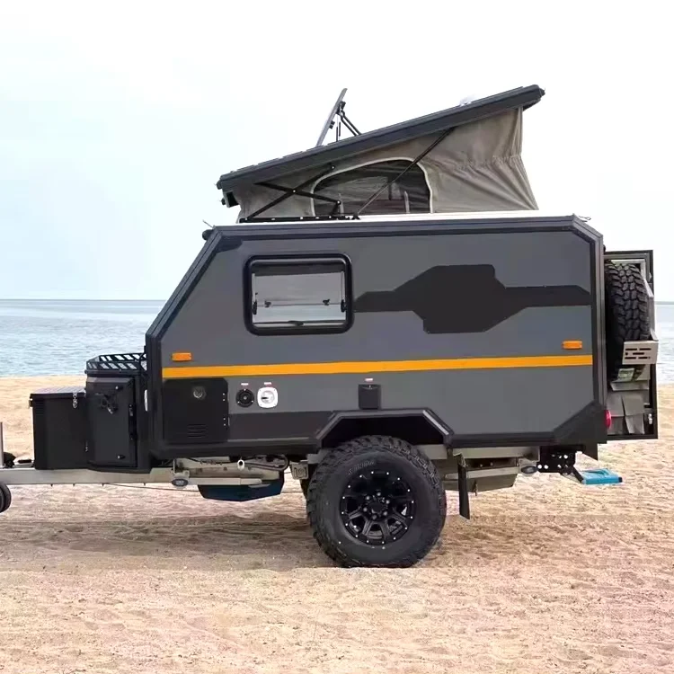 15ft hybrid high quality 6 sleep camper trailer offroad double bunks pop lift top caravan overland trailer camper