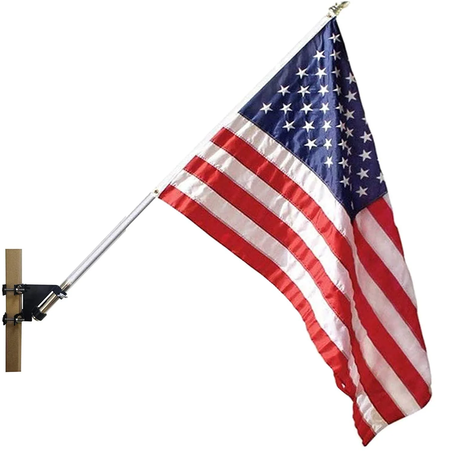 Wall Mounted Flagpole Custom American Dubai Qatar Kuwait Flag Metal Stainless Steel Flag Pole