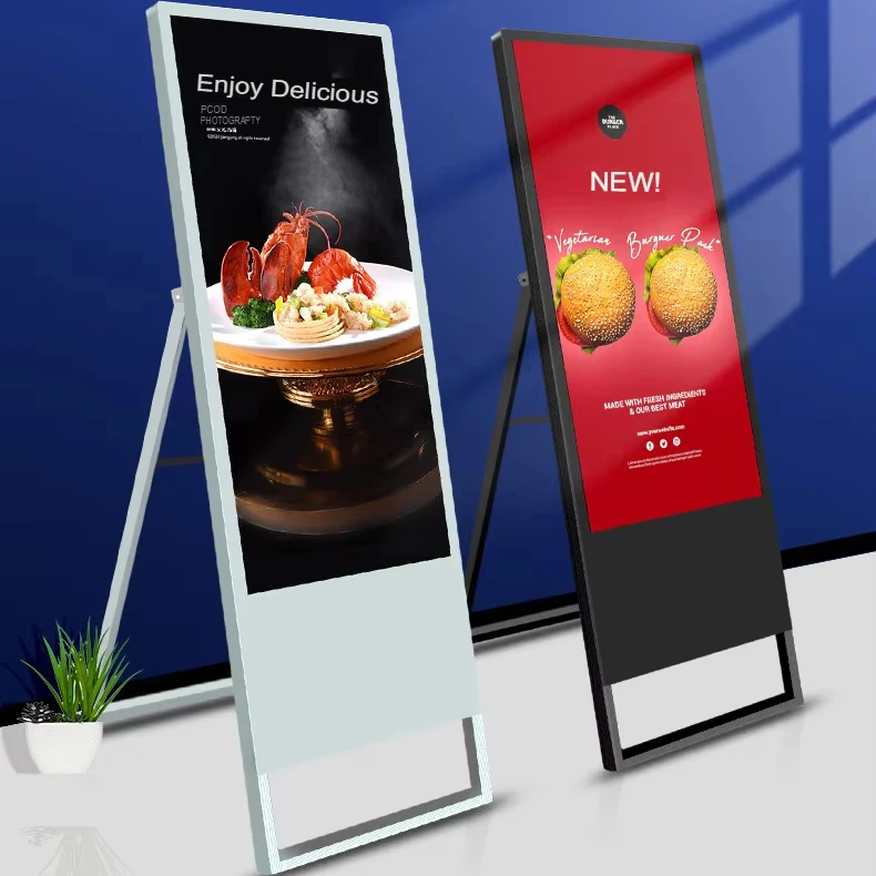 50 дюймов Крытый портативный вертикальный цифровой signage емкостный сенсорный Android 1 + 16G