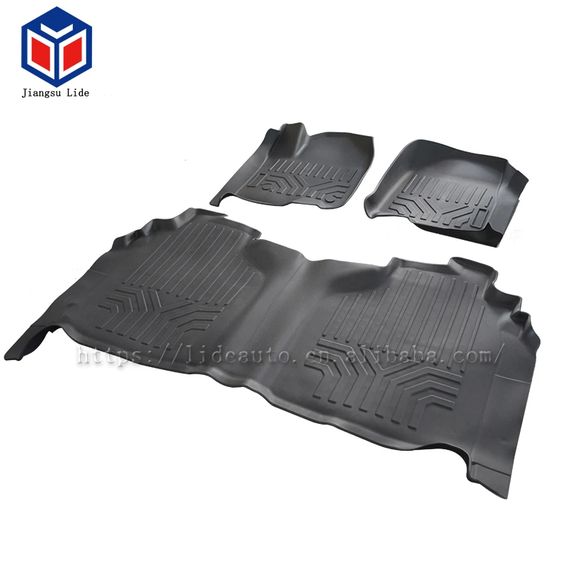 Автомобиль 2 ряда вкладыш из двух вещей черно-коврики для 2019 Silverado/Сьерра-1500 экипаж