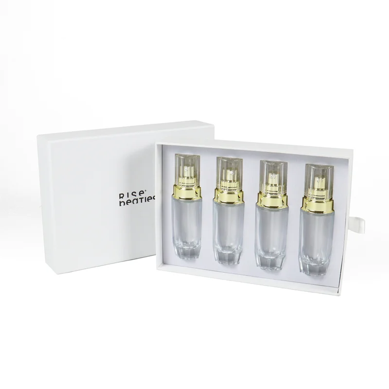 reusable roll on perfume oil bottle box cosmetic packaging drawer paper boxes luxury perfume box 4 pieces