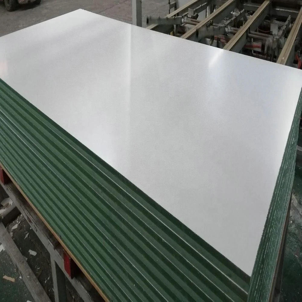 6/9/12/15/18mm green water proof MDF furniture cabinet board white color melamine  HMR MDF