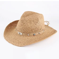 wholesale straw hats summer women straw cowboy hat bulk straw cowboy hats For Adults