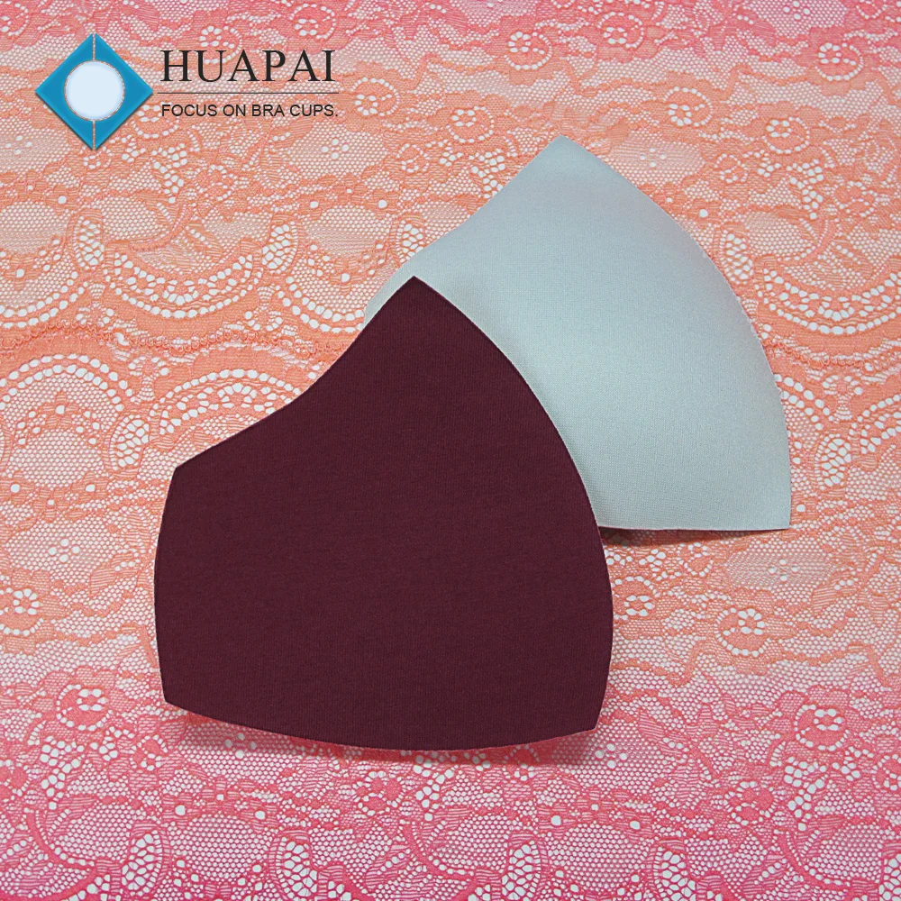 China factory Special shape absorb sweat cotton fabric laminated foam bra cup wholesale for young girls