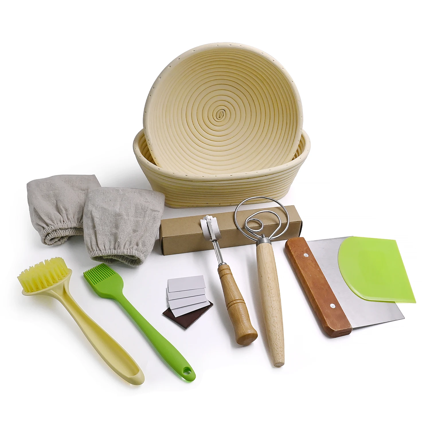 10-дюймовая льняная подкладка для выпечки из натурального ротанга