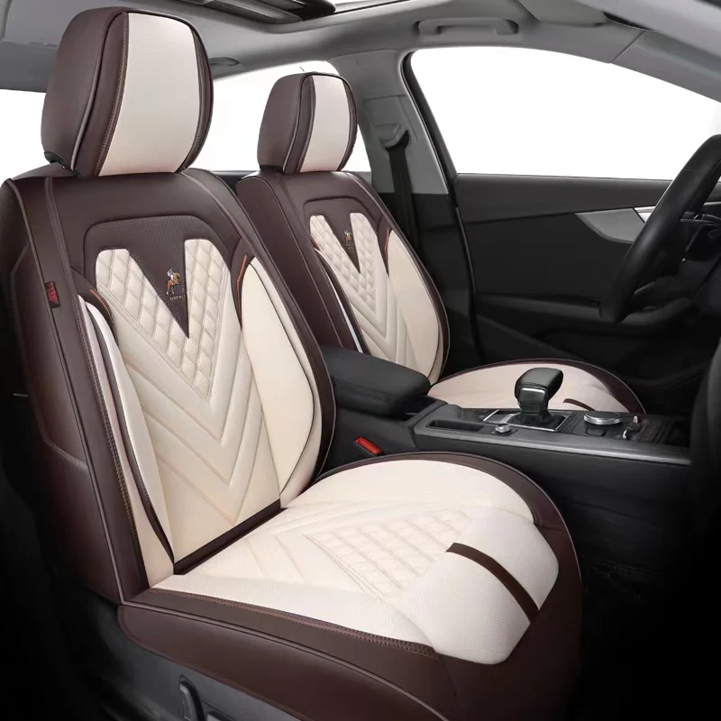 Universal 360 all-inclusive seamless PU PVC knitted wellness car seat covers