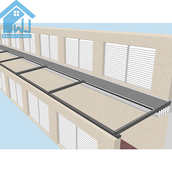 OEM Automatic PVC Pergola Systems Metal Patio Awning Retractable Roof