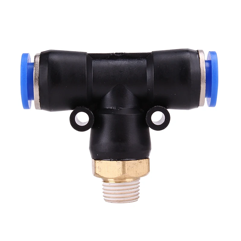 PB8-02 Series pneumatic one touch T type air hose pneumatic fitting PB4-M5/6-01/8-02/12-02/16-03