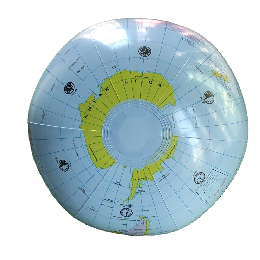 Spot wholesale 16 inch PVC English version inflatable globe map beach ball geography teaching toy