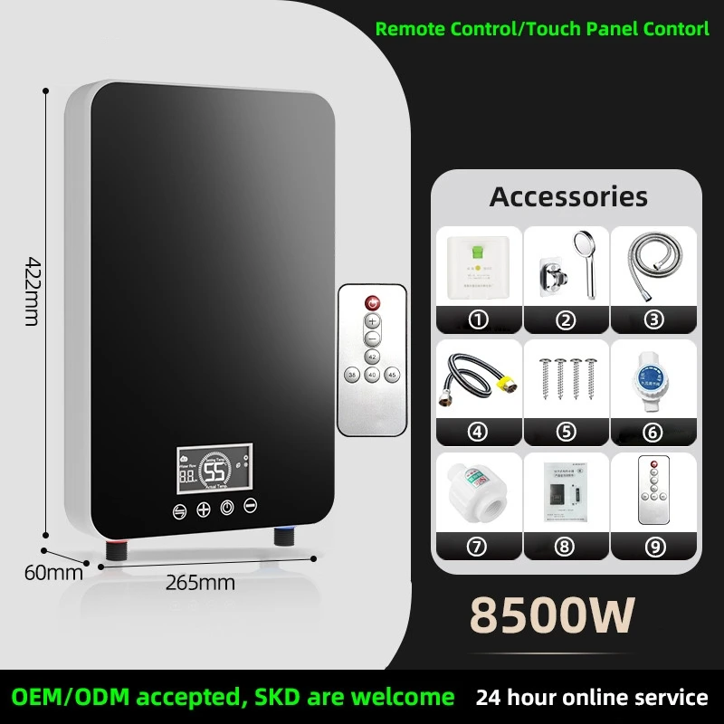 5.5KW High Quality Wall-Mounted Tankless Variable Frequency Constant Temperature Instant Water Heater Electric Water Heater