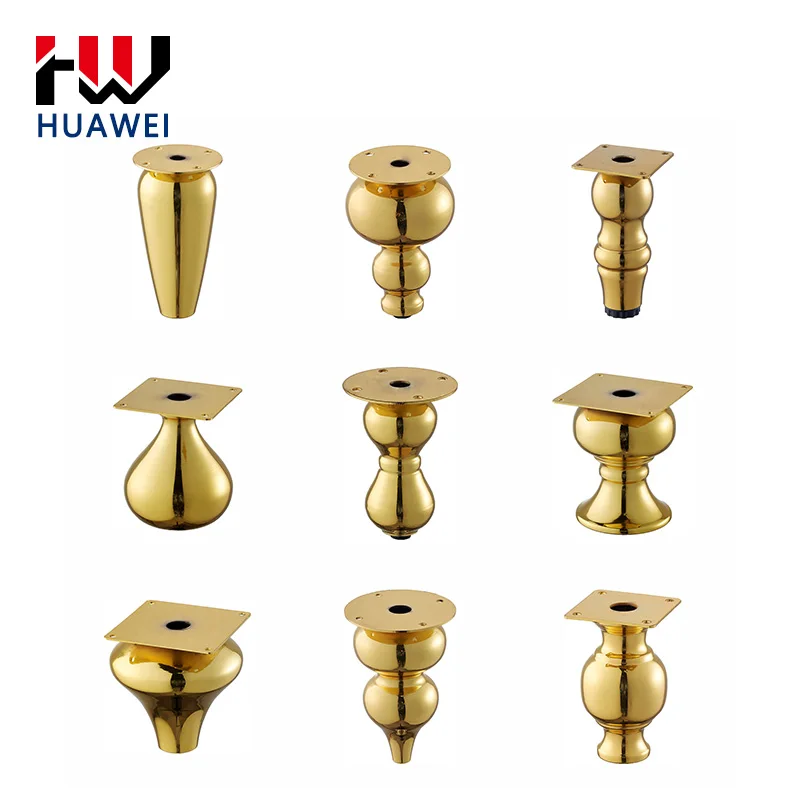 New Product Table Legs Base Feet Silver and Gold Metal Polish Brass Furniture Leg Bed Foot Sofa Accessories