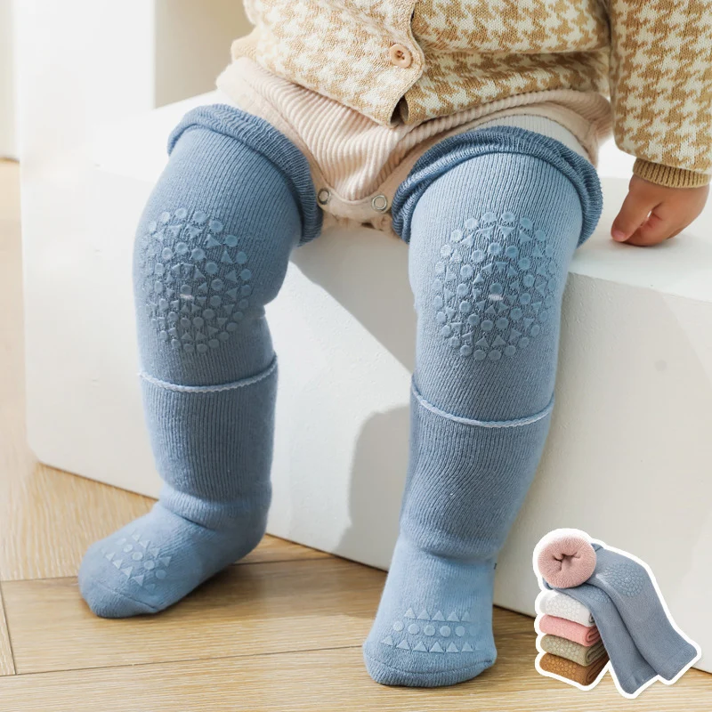 Wholesale Baby Knee Pads Socks Set Anti-skid Knee Protector Baby Knee Pads For Crawling