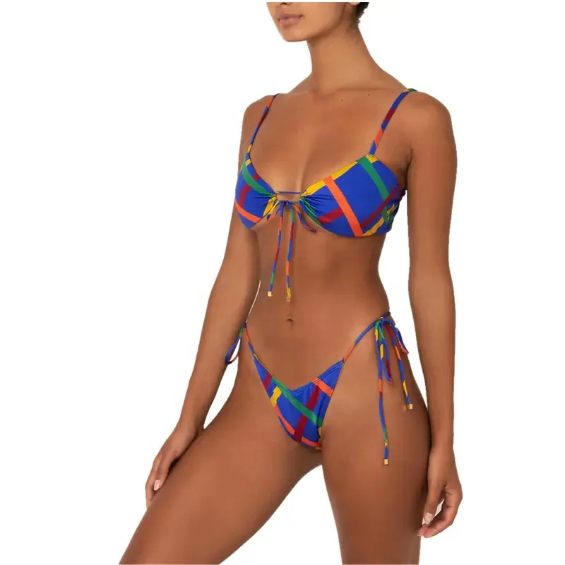 2023 Bikini Swimsuit Solid Color Bikini Set Solid/Print Swimwear Sexy Biquini Bathing Suit Women Bikinis String Beach