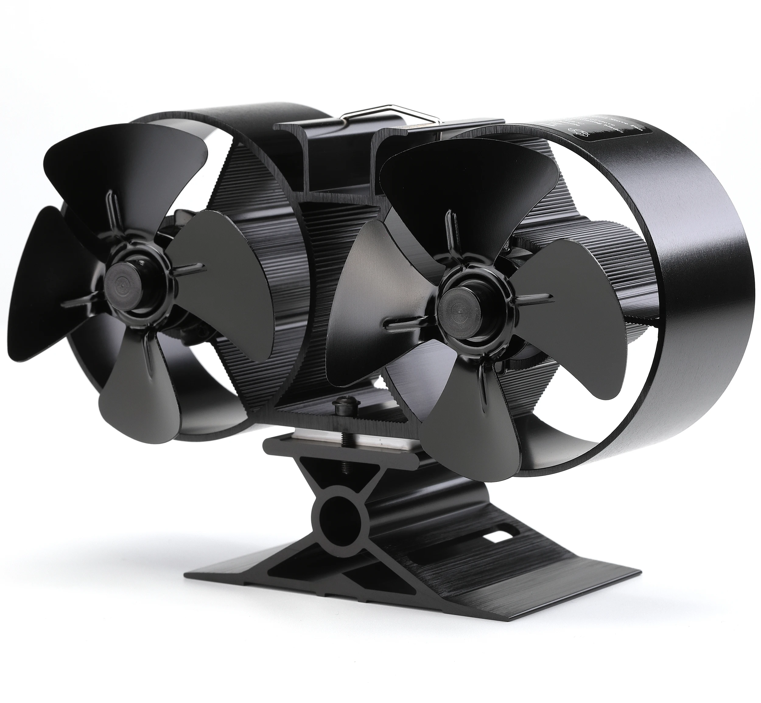  Double Head 8 Blades Ecofan Twins Motor Pellet Stove Top Fan Wood Fireplace Sets
