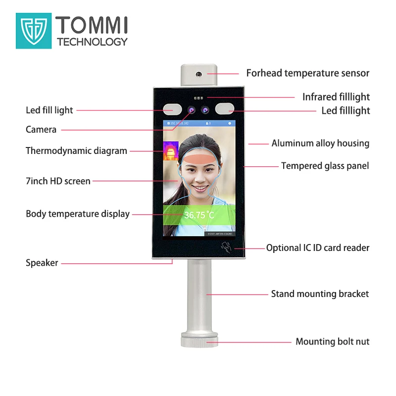 Factory Direct Sale Time Recorder facial Recognition Type Tool Face Attendance Machine access control solution