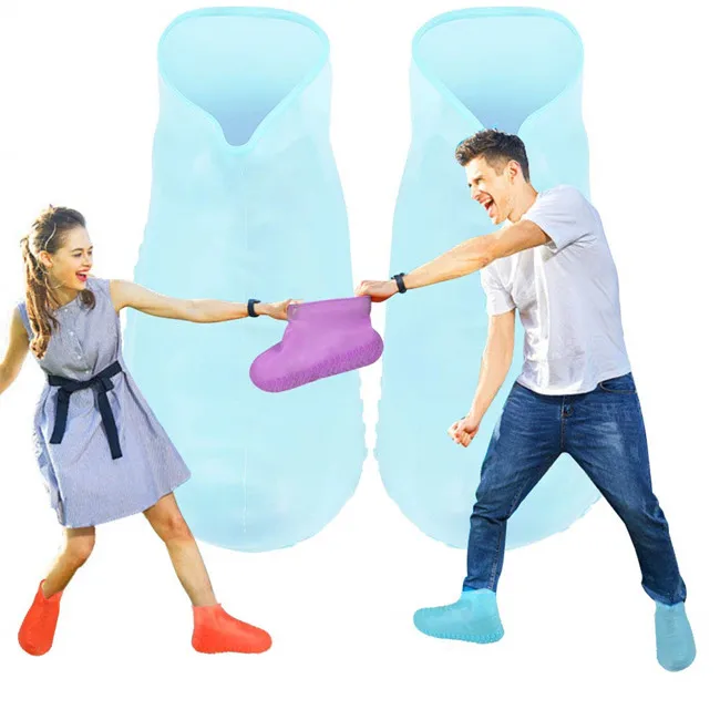 Outdoor Shoe Protectors Reusable Rain Boots Silicone Waterproof Shoe Covers For Cycling,Outdoor,Camping,Fishing,Garden