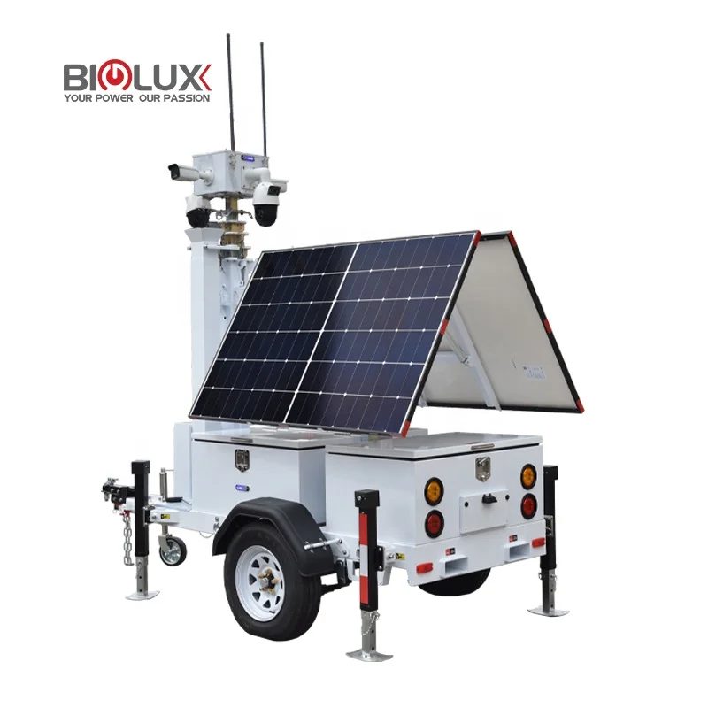 4G 5G Starlink Mobile Solar Surveillance Trailer With Live View Technologies