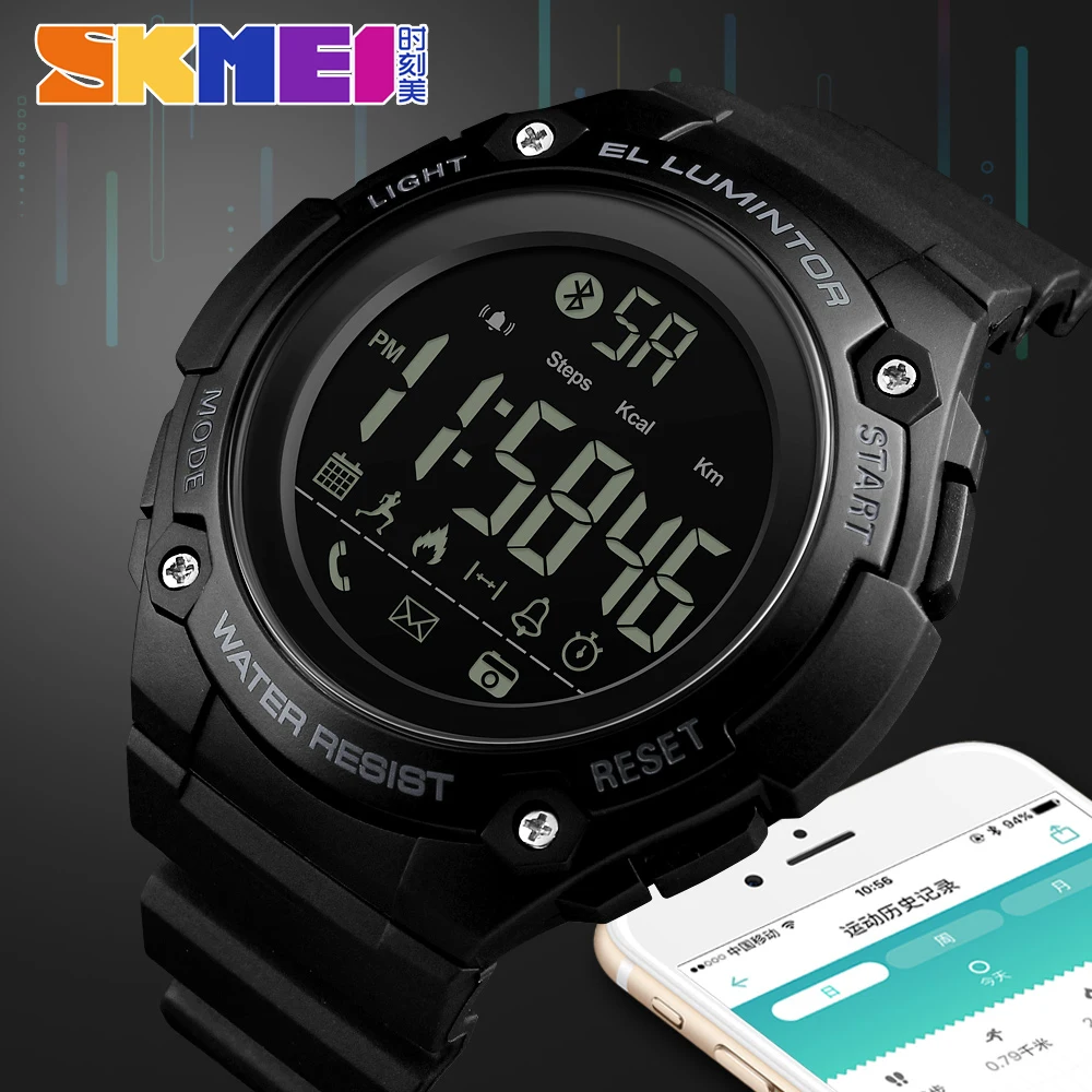 skmei 1347 men fashion smart watch multi functional support for android outdoor bluetooth sports smartwatches