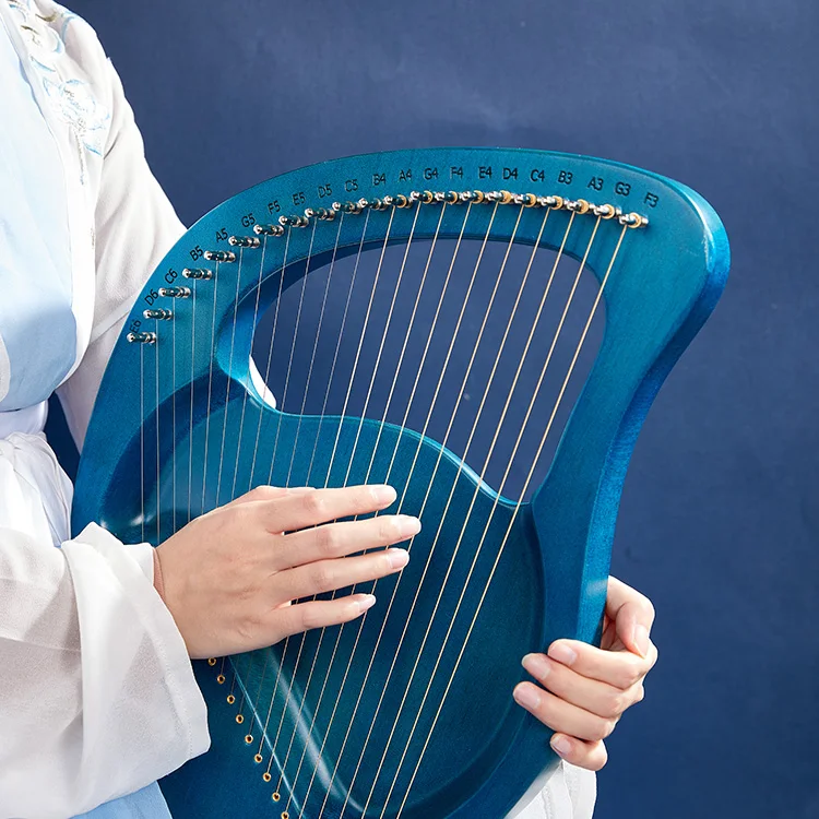 Harp красное дерево 24 струны ударный музыкальный инструмент harp тона портативный lyre для