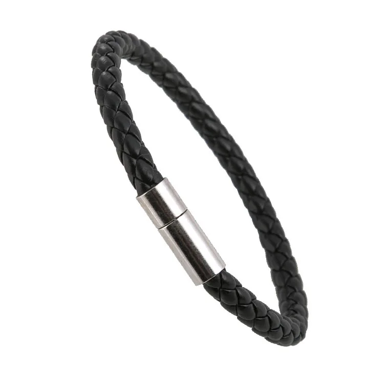 Wholesale Leather Braided Rope  Bracelets Colorful Button Charm Couples Bracelet for Women Men