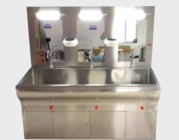 W10 Factory Customized Hand Washing Sink  Knee Operated Hand Washing Sink Hospital Medical Stainless Steel Hand Washing