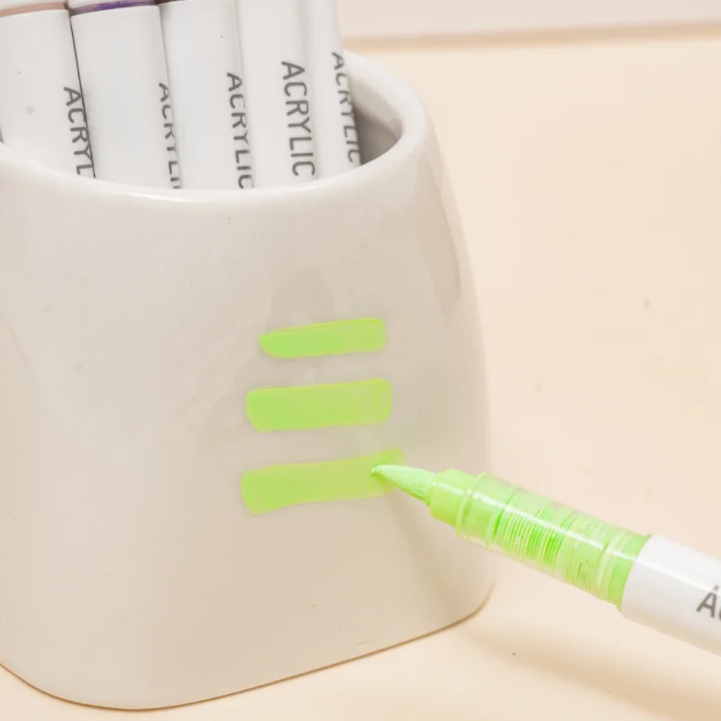 New Languo Direct Liquid Acrylic Drawing Painting Art Marker Pen With Soft Tip