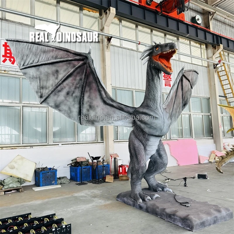 Film custom large dragon model life size animatronic dragon for exhibition