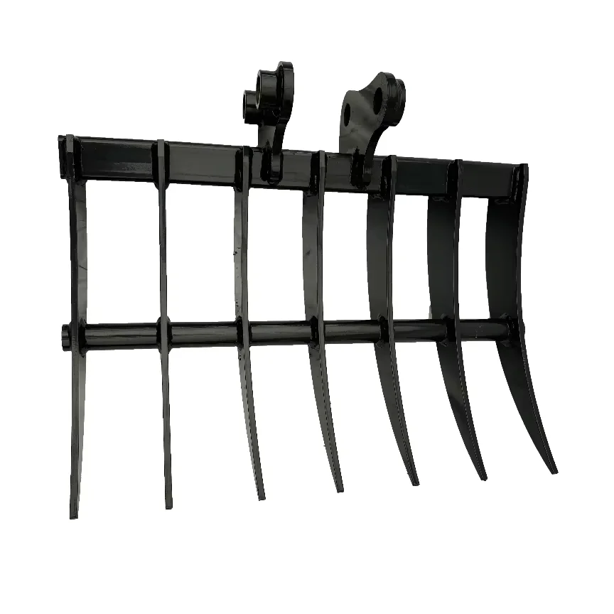 ChuangXin 2024 Chinese Factory Mini Hydraulic Crawler Excavator Attachment root rake For 1-5 ton small digger Tooth Rake