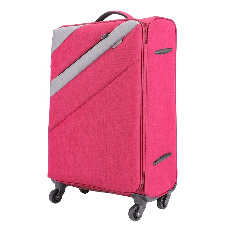 
Wholesale Fabric trolley travel suitcases bag 20 24 28 inch nylon material light weight luggage set 