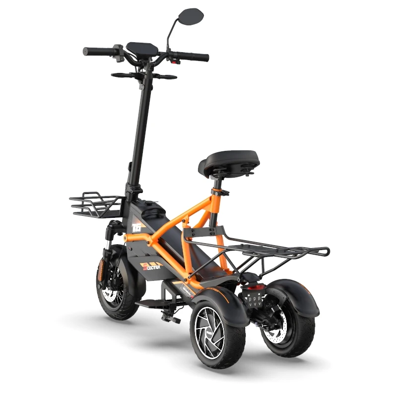 Retail Price- Rear suspension scooter electrico 3 wheels folding electric scooter with seat