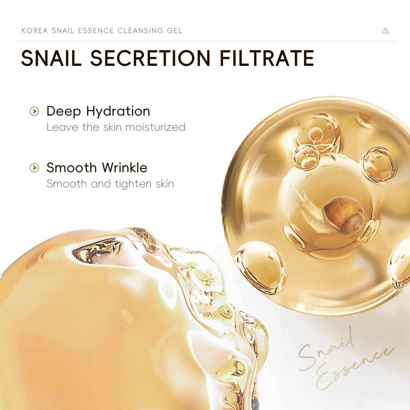 Private Label Female Beauty Product Snail Mucin Facial Cleanser Gel Deep Cleansing Foam Korean Skin Care Products