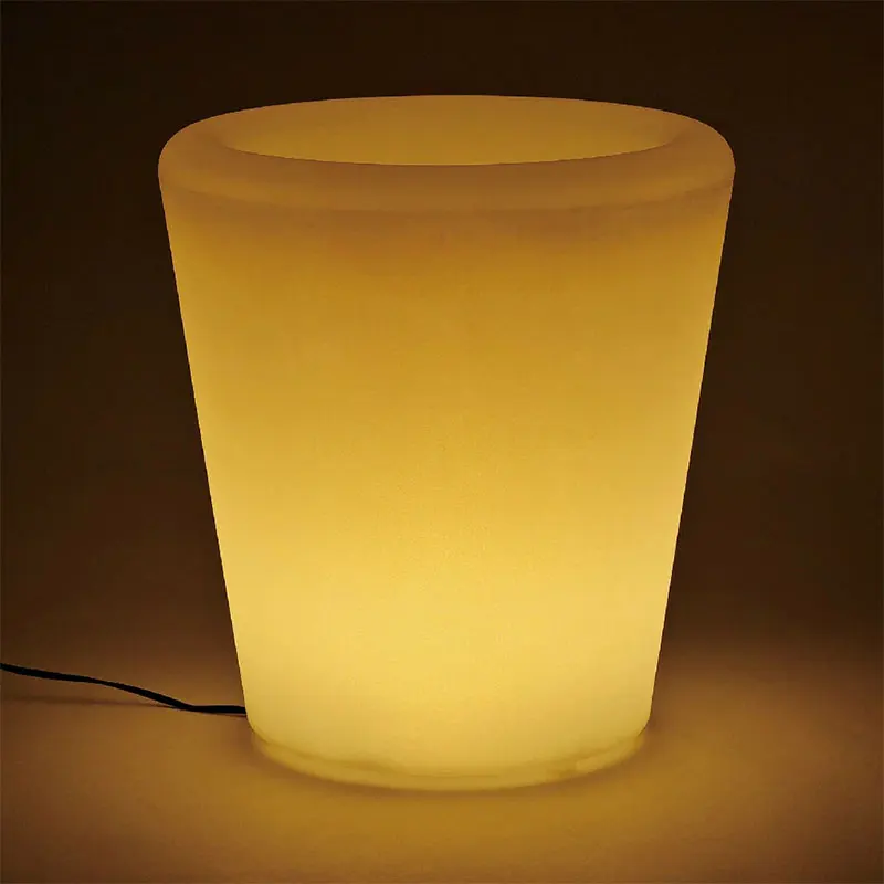 Solar-powered illuminated led glowing flower pots for Garden