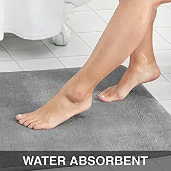 Free Sample Tub and Shower Memory Foam Bath Mat  with Soft Velvet Top Layer And Cushioning Memory Foam with PVC Dot Bottom