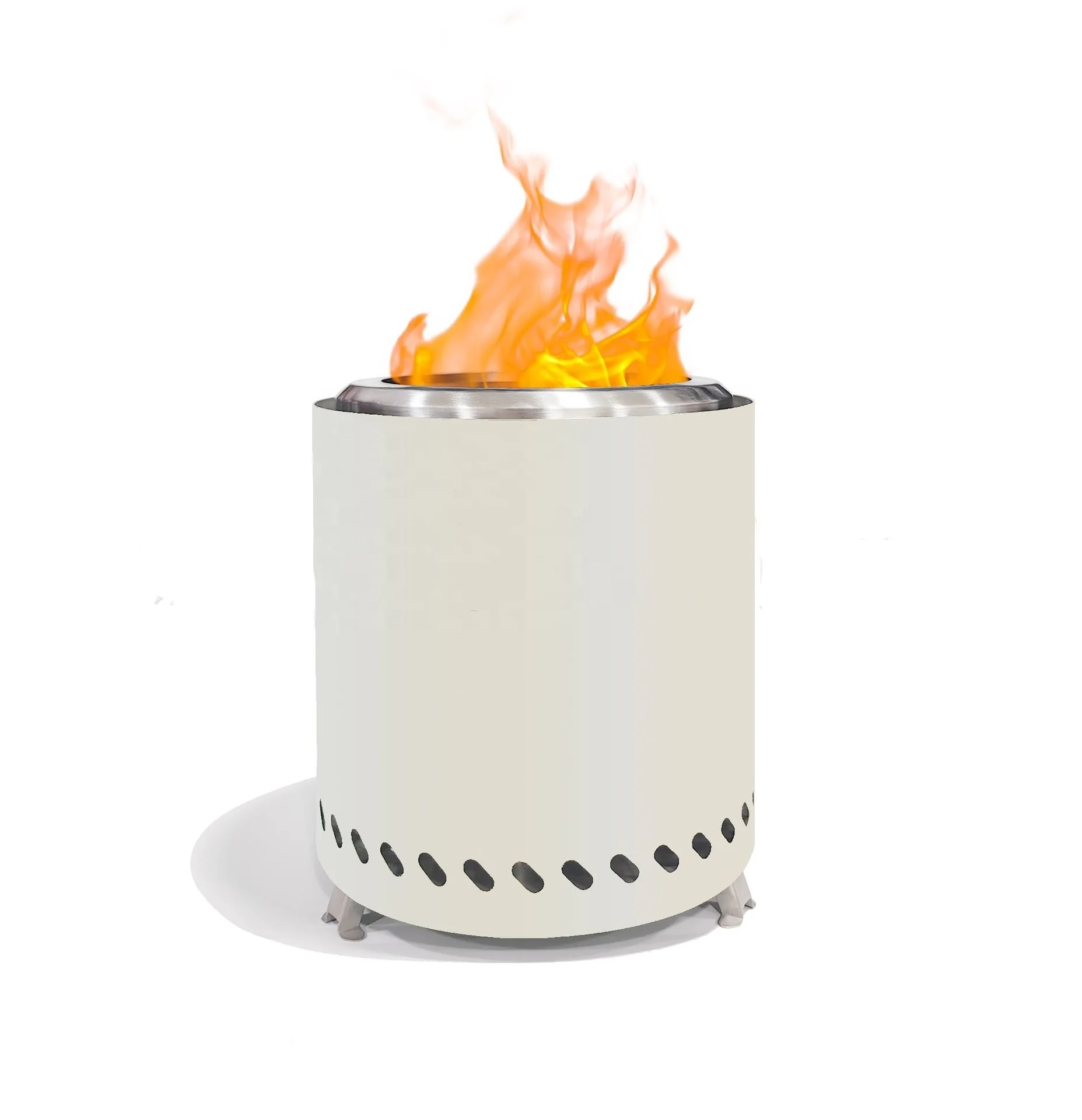 8.6 inch Mini Smokeless Stainless Steel Survival Stove Backpacking Camping Wood Burning Rocket Stove Solid Alcohol Stove