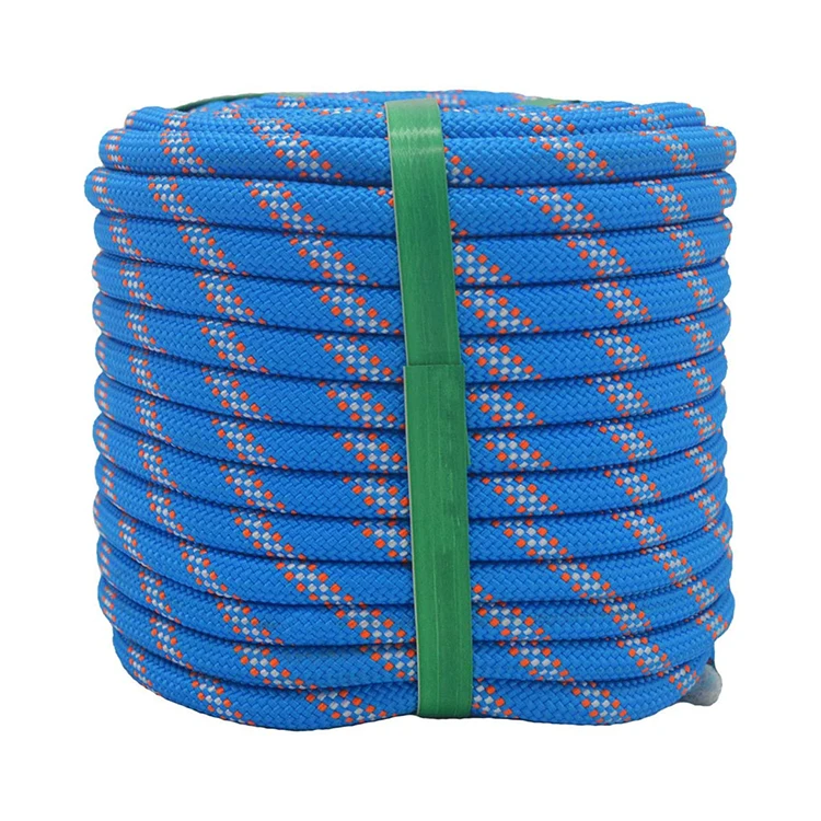 Wholesale Custom  8mm 10mm 12mm 14mm 16mm 18mm Mountain Climbing Rope Braided Camping Swings Escape Rope Polyester Safety Rope