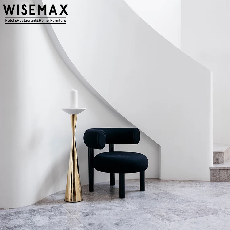 Мебель WISEMAX высокое качество Мягкая изогнутая спинка обеденный стул из льняной ткани для гостиной кафе