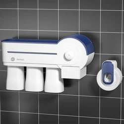 Toothbrush Holder With UV Disinfection Plastic Toothpaste Dispenser