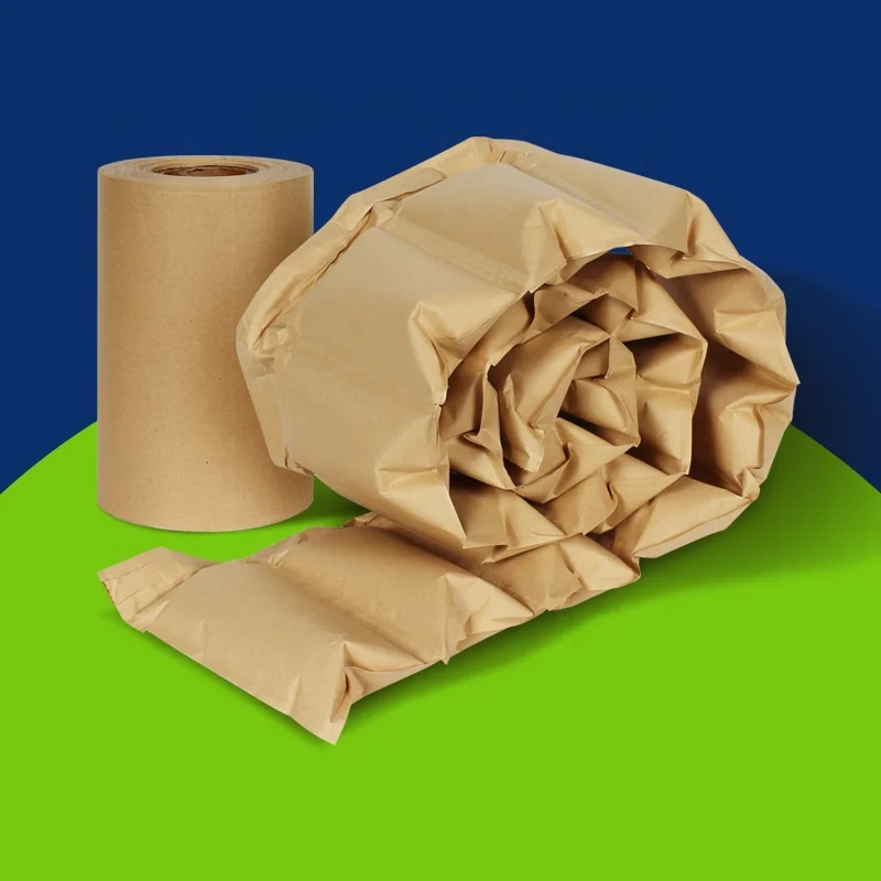 Shipping Air Pillow Wrap Roll Packaging Biodegradable Inflatable Kraft Paper Air Cushion Film